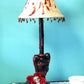 Blood (Fake) Splattered Skull Lamps with Red Roses