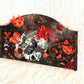 Devil Cat and Cross Resin Wall Hanger in Rich Burgundy, Black and Red