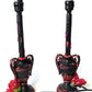 Blood (Fake) Splattered Skull Lamps with Red Roses