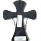 Wooden Cross with Chains, Buttons, Rhinestones, Gears and Skulls