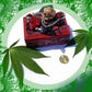 Small Red and Black Jewelry Box with a Skull and a Red Rose