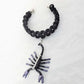 Scorpion Braided Black  Open Bracelet