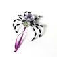 Black and Clear Beaded Spider with Skull Head and Cross Ornament