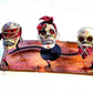 Unique See No Evil, Hear No Evil, Speak No Evil Skull Wall Peg Rack