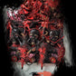 16 x 20 inch Canvas Art with Skulls and Clock