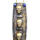3 Skulls on a Spiked Plaque