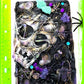 Recycled, Altered Creepy Spell Book with Skull and Snake