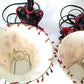 Blood (Fake) Splattered Skull Lamps with Red Roses