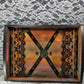 Steampunk /Goth Serving Tray with Gears, Black Lace and Ribbon