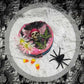 Travel Pink Skull Jewelry Box with a Daisy and Pot Leaves