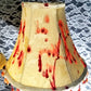 Blood (Fake) Splattered Skull Lamps with Red Roses