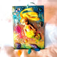 18L x 13W cm Canvas with Blond Mermaid Doll, Wall Hanger for Child's Room