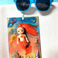 18L x 13W Orange Haired Mermaid Doll on Canvas, Art for The Kid's Room