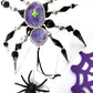 Large Beaded Spider with Glass Body and Skull Charm