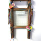 Wall Plaque, Replica of Old Glass Washboard with Hooks To Hang Keys etc.