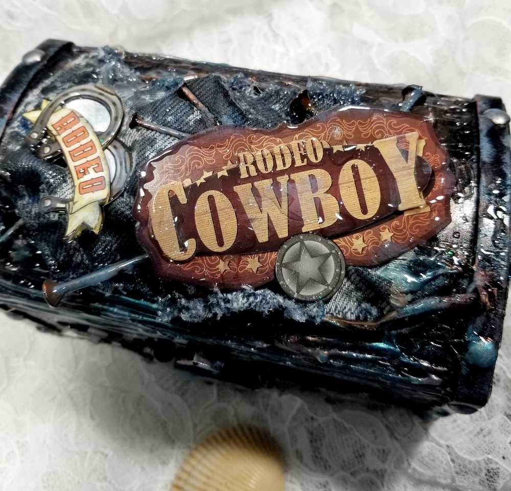 Cowboy Jewelry Box, Trunk, Stash Box, Treasure Trunk