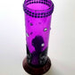 18 cm Tall Purple Glass Flower Vase with Skulls